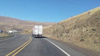 Descending US 97, crossing Columbia River on Sam Hill Memorial Bridge, Maryhill, WA, 2021-09-24