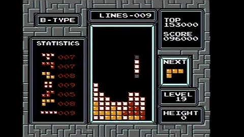 NES Tetris B-Type 19-0 perfect game