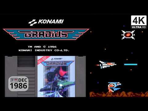 Gradius (NES) 4K Gameplay + Manual | Konami, Dec 1986