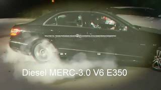 Smoking Burnout With Diesel Merc-3.0 V6 E350