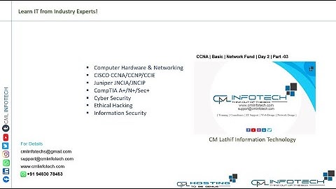 | CML INFOTECH | CCNA-05 | Network Funda  | Day 02 | Part-03 |