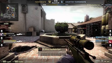 CS:GO 1 Shot 2 kills through smoke with AWP [HD]