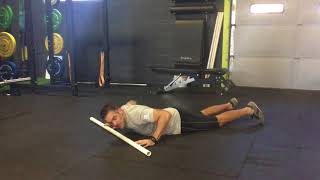 Prone behind-the-neck press