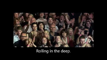 Adele ROLLING IN THE DEEP lyrics - LIVE at Royal Albert Hall