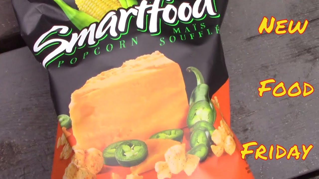 New Food Friday Cheddar Cheese Jalapeno Smartfood popcorn YouTube