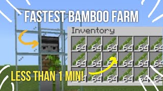 ✔FASTEST BAMBOO FARM IN MINECRAFT!