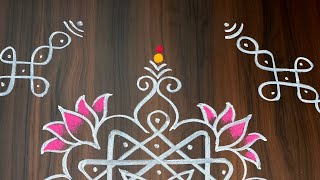 Easy Border Rangoli Designs Friday Rangoli Simple Rangoli With Side Border Designs Lotus Kolam