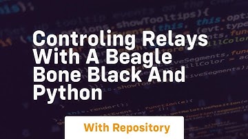 Controling relays with a beagle bone black and python