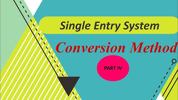 Single Entry System- Conversion Method (Malayalam)