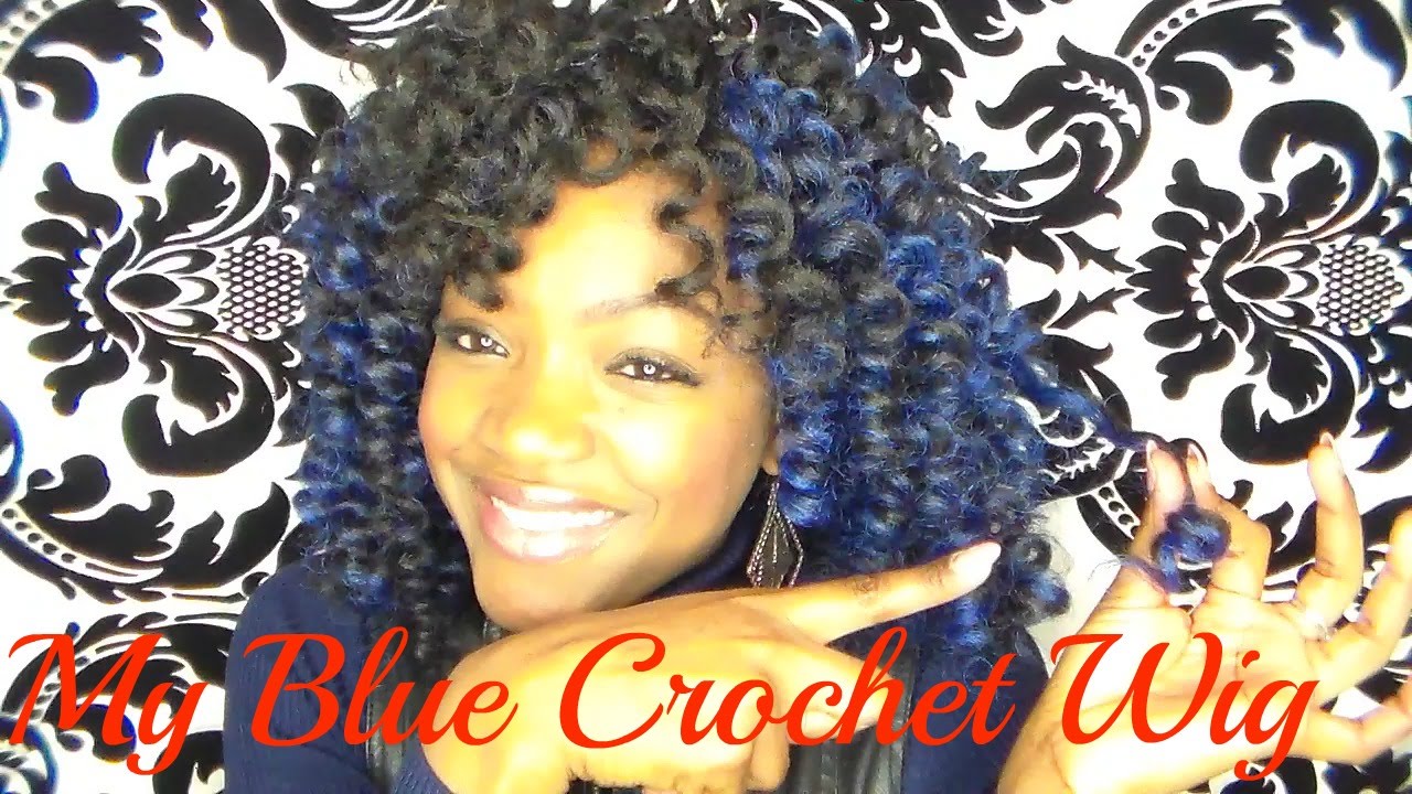 3. Blue and White Ombre Kanekalon Crochet Hair - wide 3