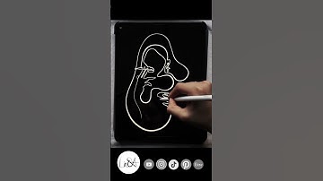 One Continous Line Drawing of a smoking Nun Using Procreate App | ONE Line ART | Feminism & Art