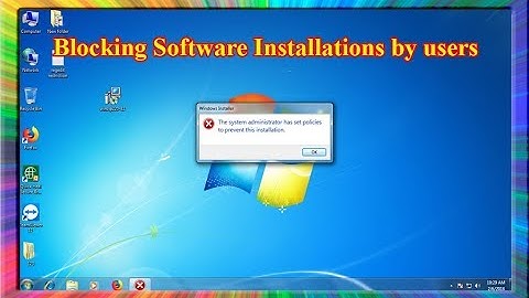 how to block or restrict users from installing software in windows 7