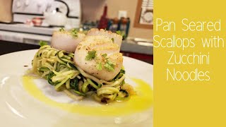 Pan Seared Scallops with Zucchini Noodles - Cute Apron Cooking No. 35