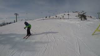 Tracey Bates skiing - Levi, all from chairlift to 8.2  - 14 March 2019