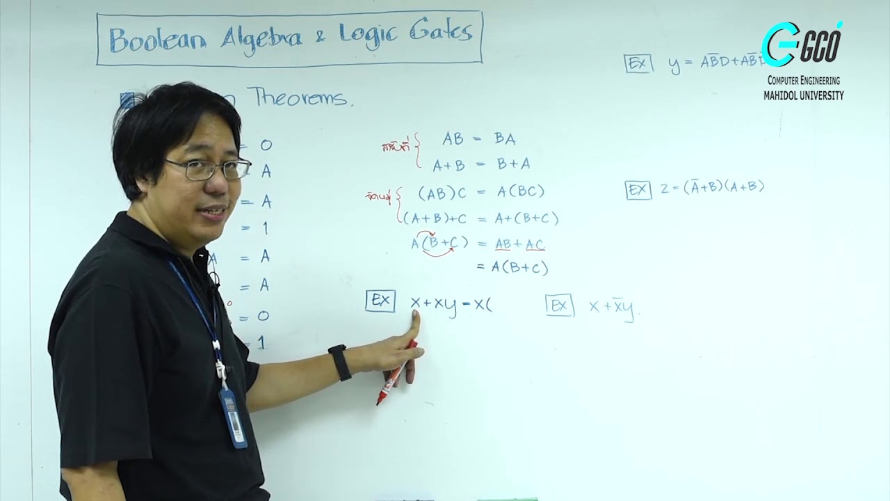boolean แปลว่า  New Update  Boolean Algebra \u0026 Logic Gates EP.5 - Boolean Theorems