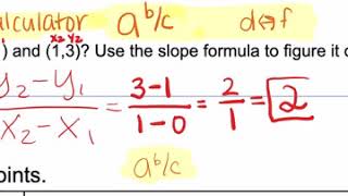 Notes on Finding Slope from 2 Points