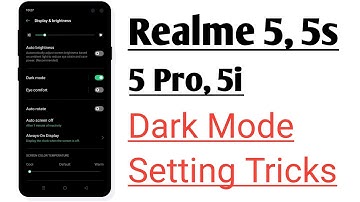 Realme 5, 5 Pro, 5s, 5i Dark Mode Setting Hidden Tips And Tricks