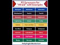 93 Synonyms for Afraid with Examples videos #synonymstest #synonyms_and_antonyms#synonymsinenglish