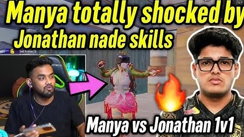 Manya totally shocked by Jonathan nade skills😱 Jonathan vs Manya 1v1 tdm🔥#jonathangaming 
