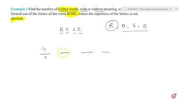 Find the number of 4 letter words, with or without meaning, which can be formed out of the lette...