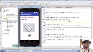 51 Android app development tutorial for beginners | Transition Drawable Resource
