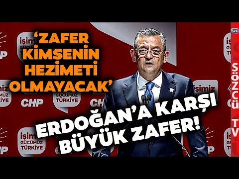 Özgür Özel'den Seçim Zaferi Konuşması! Yandaş Basın ve TRT'ye Tarihi Gönderme