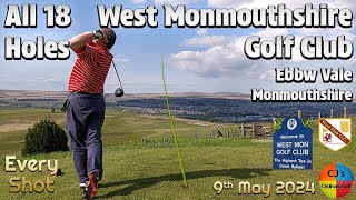 18 Holes at West Monmouthshire Golf Club. Every shot from my round from the highest course in GB.