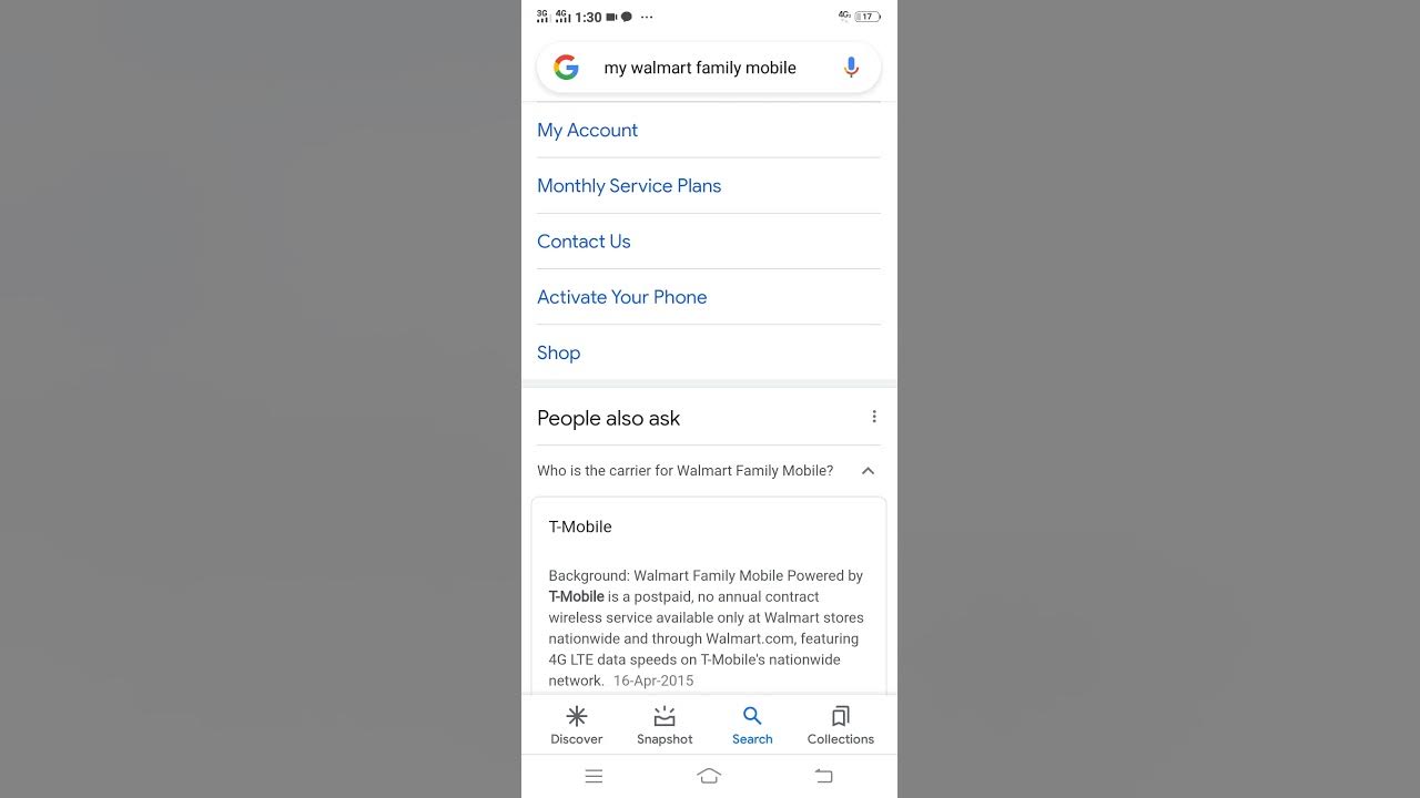 Infotmation about my walmart family mobile YouTube
