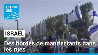 Des hordes de manifestants dans les rues d'Israël • FRANCE 24