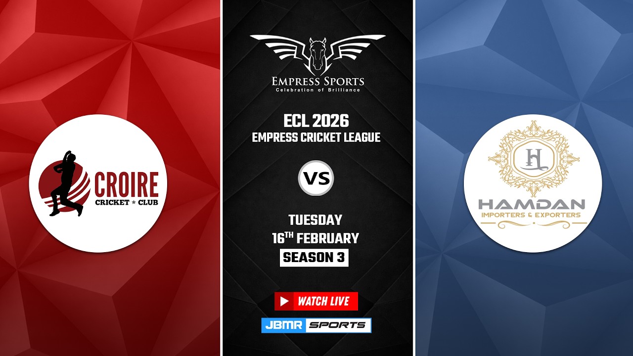 EMPRESS CRICKET LEAGUE  SEASON 3 || MATCH - 12  HAMDAN HURRICANES vs CROIRE CRICKET CLUB