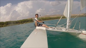 Saling the Dart 18 catamaran @ hostalito la yesera (Andalucia, Spain)