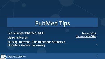 Research and Application Webinar: PubMed Tips and Tricks