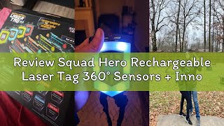 Review Squad Hero Rechargeable Laser Tag 360° Sensors + Innovative LCDs, HeroSync, 4 Set - Gifts for