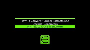 How to convert decimal separators and number formats