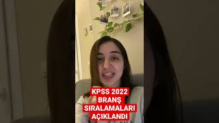 Kpss 2022 Li̇sans Branş Siralamalari Açiklandi