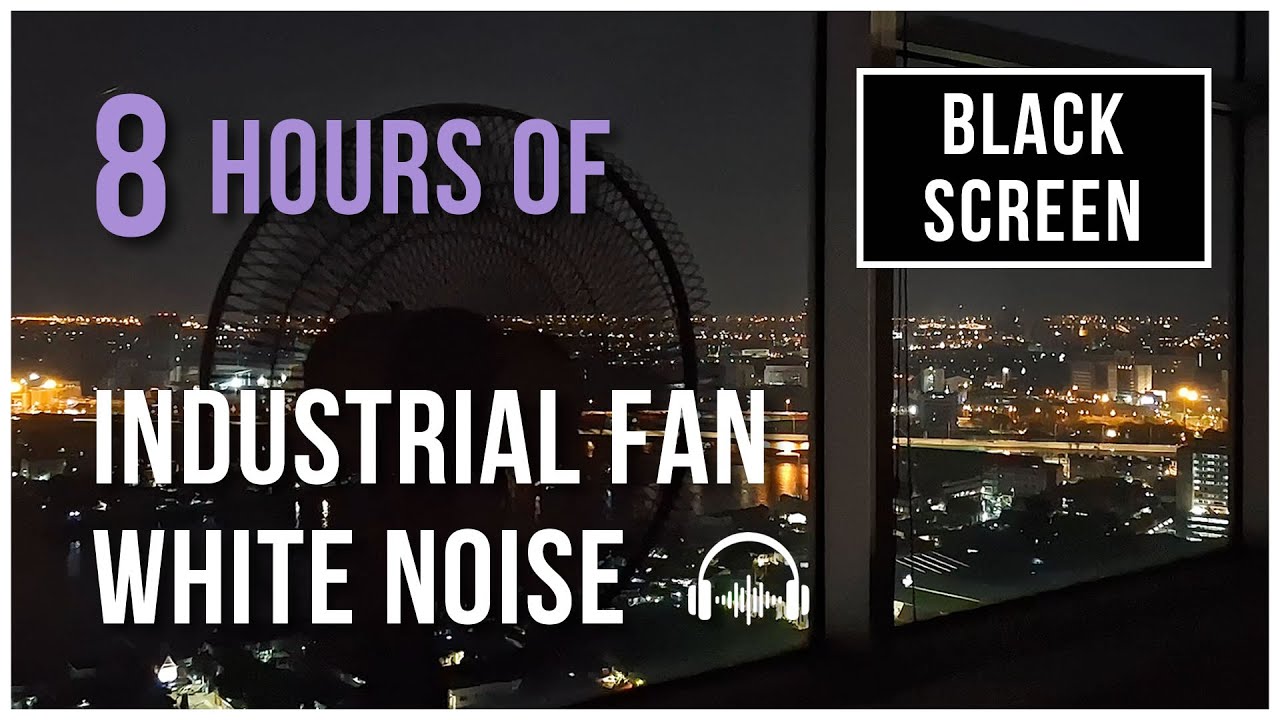 Industrial Fan Ambience Black Screen | 8 Hours of Heavy Airflow 
