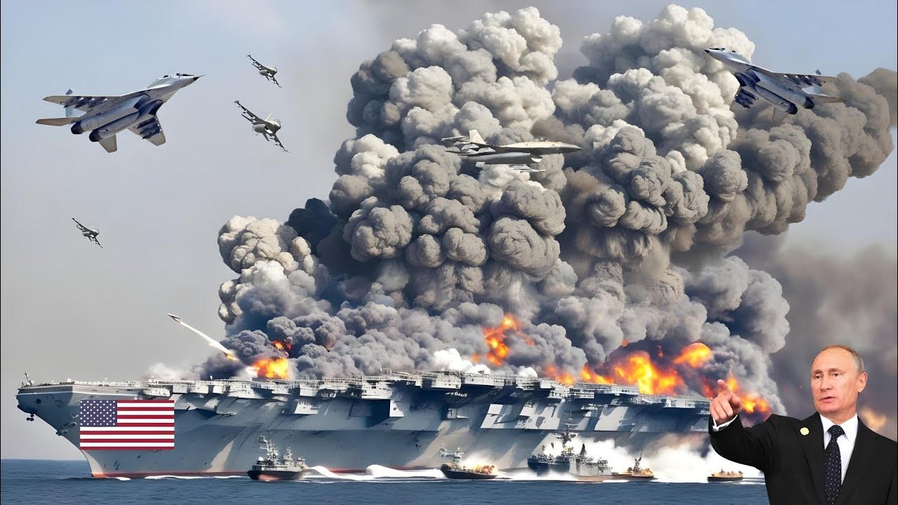 13 minutes ago: Russian Su-57 pilot destroys US aircraft carrier carrying 700 tanks