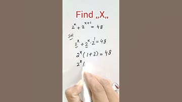 Find the value of ,,X,, 2^x+2^x+1=48 #mathshortcut #muhammadsiraj #mathematics
