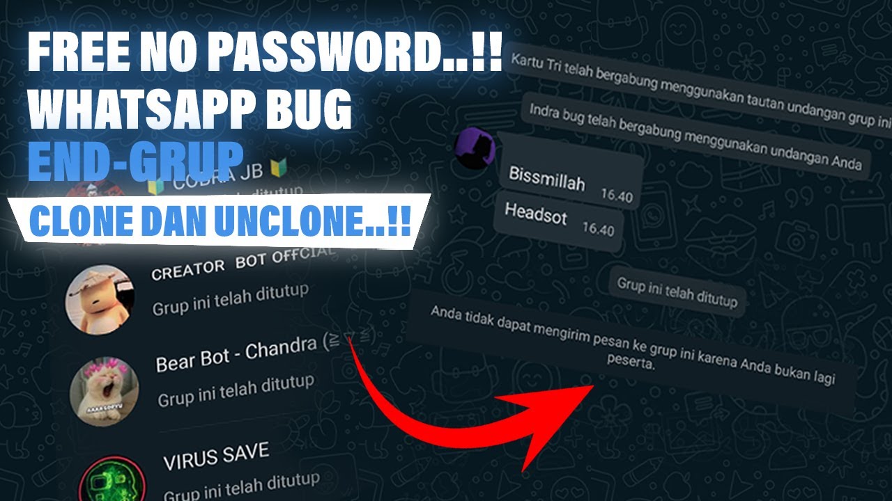 Wa Immune Anti Virtex Clone/Unclone Terbaru 2021 !! Bug End-Group | No Password..!!