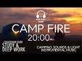 Pomodoro Timer 20 Min 🔥 Campfire Ambience with Nature Sounds &amp; Music | Study, Focus &amp; Deep Work