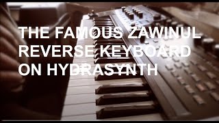 The famous reverse keyboard ala Joe Zawinul on ASM Hydrasynth 😅