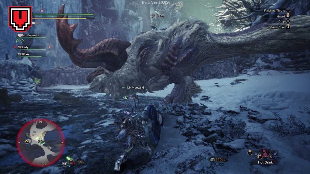 MHW ICEBORNE BETA: Lance #2 | Big-horned Banbaro // Gameplay walkthrough (No commentary)