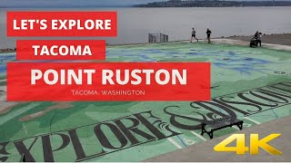 POINT RUSTON TACOMA    LET'S WALK & EXPLORE WASHINGTON STATE IN 4K    ASMR