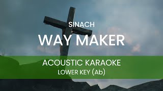 Sinach - Way Maker (Acoustic Karaoke/ Backing Track ) [LOWER KEY - Ab]