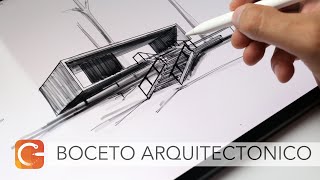 BOCETO ARQUITECTÓNICO EN CONCEPTS APP  Aplicaciones para ARQUITECTOS