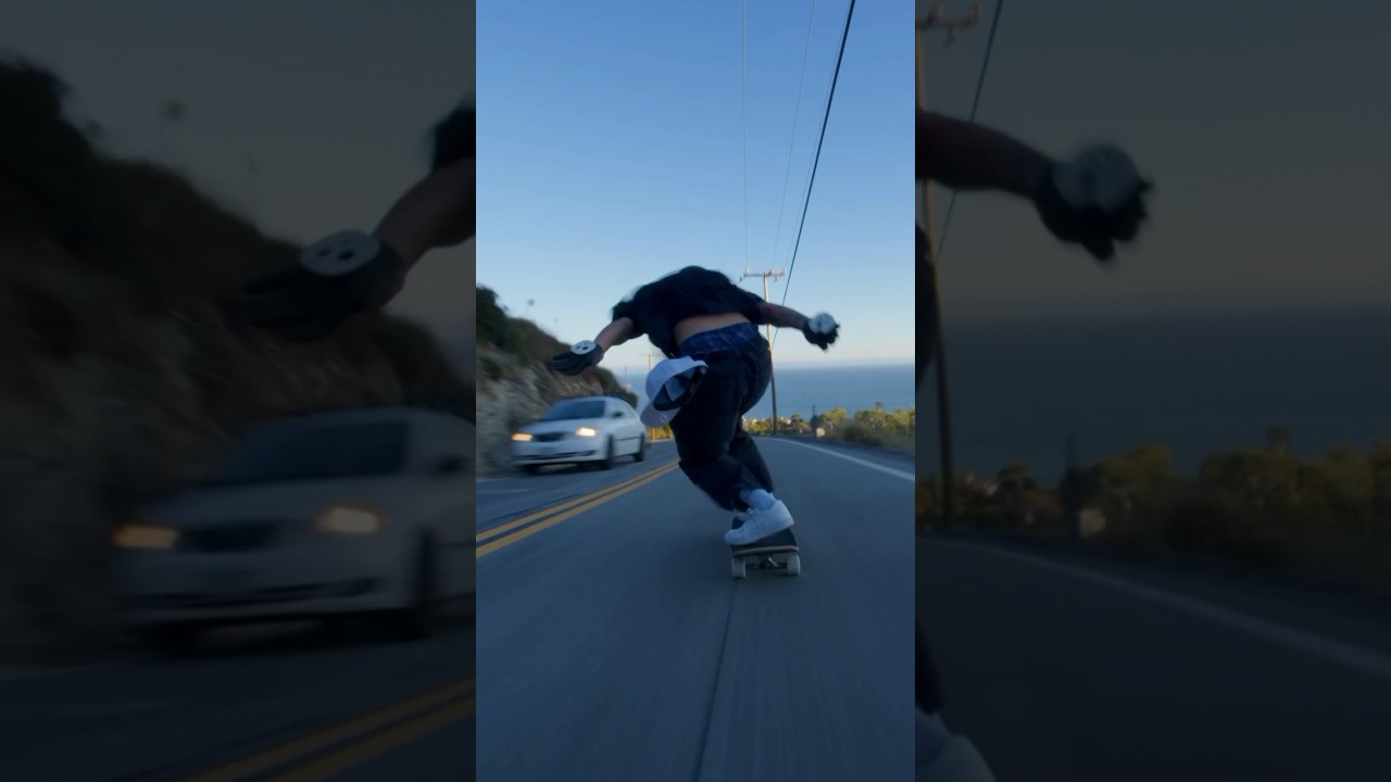 High Speed Longboarding Mountain Road