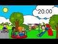 Indoor Recess 20 Minute Countdown + 2 Minute Clean Up Timer for Kids and Teachers