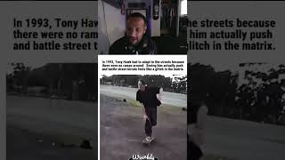 Rare video of Tony Hawk skateboarding street #reaction #skate #kickflip