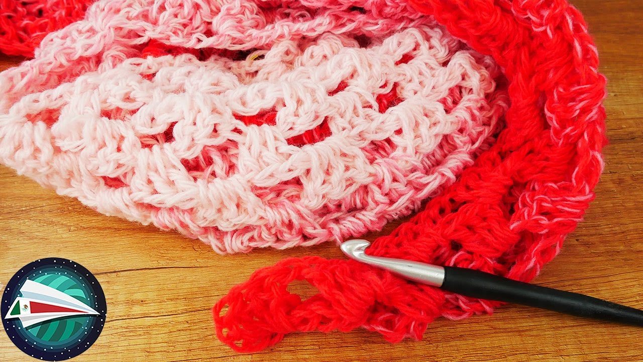 Chal triangular con una sola madeja de lana | Hermoso tejido calado | Principiantes