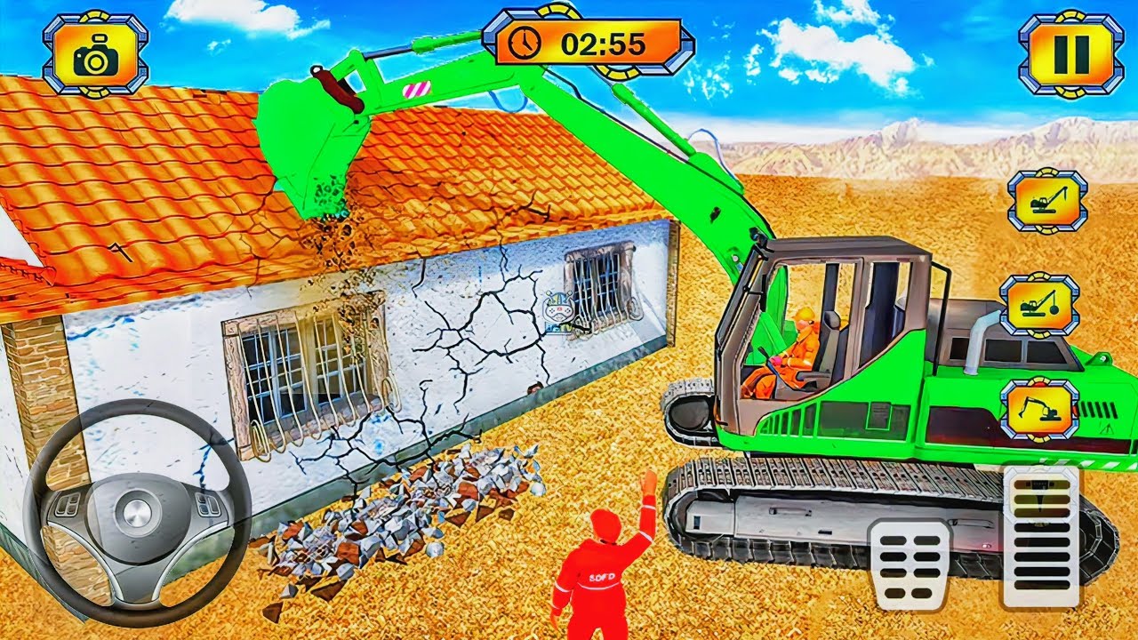 Real City Construction Simulator 3D - City Road Builder Excavator Trucks - Android Gameplay 
